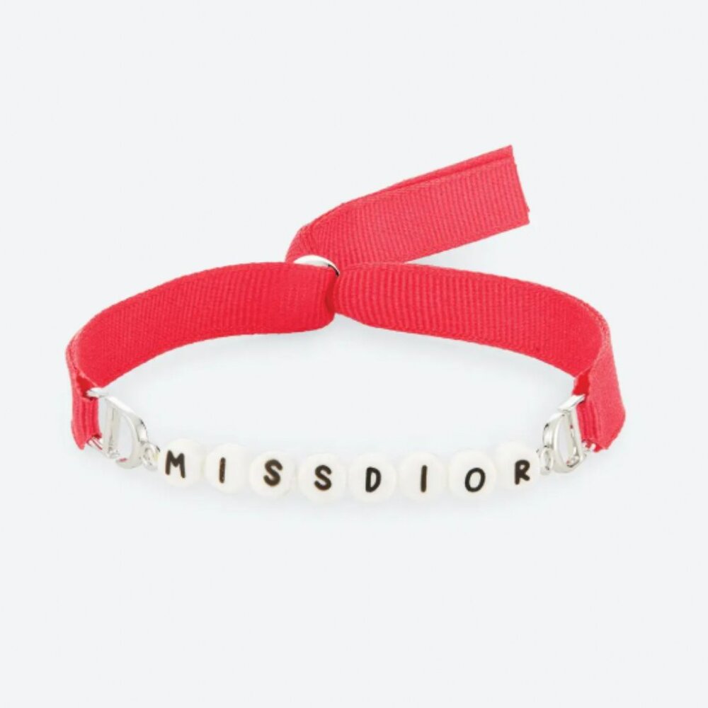 Miss Dior beaded ribbon bracelet so sweet & pretty (gwp)!